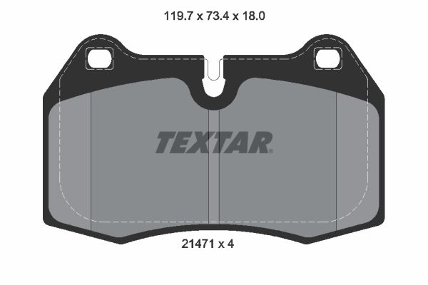 TEXTAR Комплект тормозных колодок, дисковый тормоз 2147102