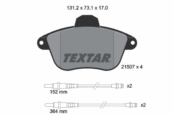 TEXTAR Piduriklotsi komplekt,ketaspidur 2150701