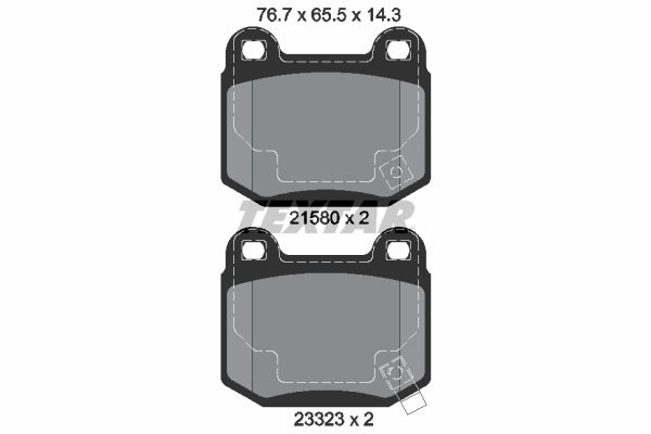 TEXTAR Комплект тормозных колодок, дисковый тормоз 2158001