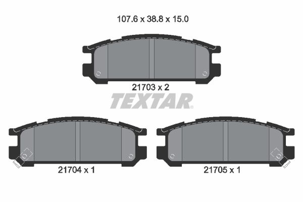 TEXTAR Комплект тормозных колодок, дисковый тормоз 2170301