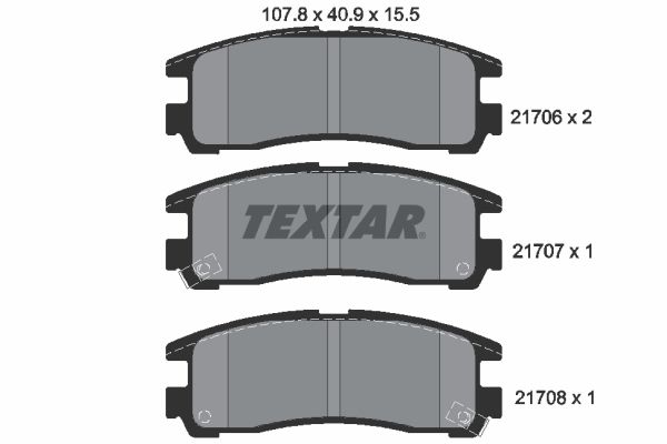 TEXTAR Комплект тормозных колодок, дисковый тормоз