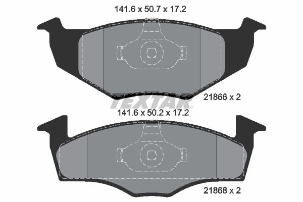 TEXTAR Комплект тормозных колодок, дисковый тормоз 2186602