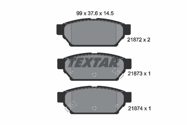 TEXTAR Комплект тормозных колодок, дисковый тормоз
