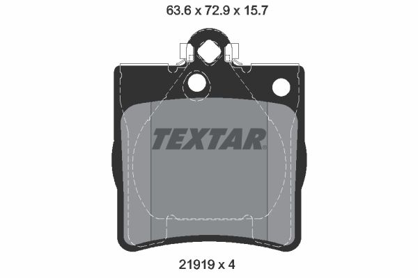 TEXTAR Комплект тормозных колодок, дисковый тормоз 2191903