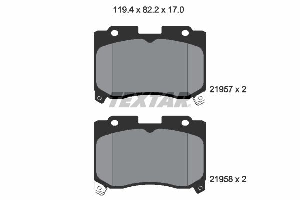 TEXTAR Комплект тормозных колодок, дисковый тормоз 2195701