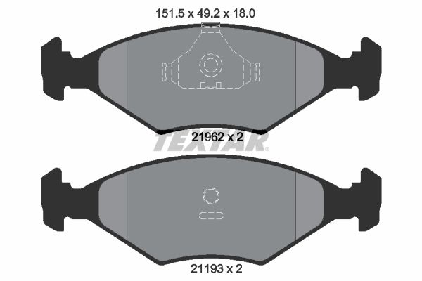 TEXTAR Комплект тормозных колодок, дисковый тормоз 2196201