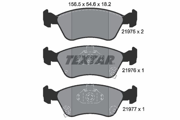 TEXTAR Комплект тормозных колодок, дисковый тормоз 2197502