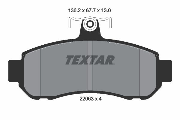 TEXTAR Piduriklotsi komplekt,ketaspidur 2206301