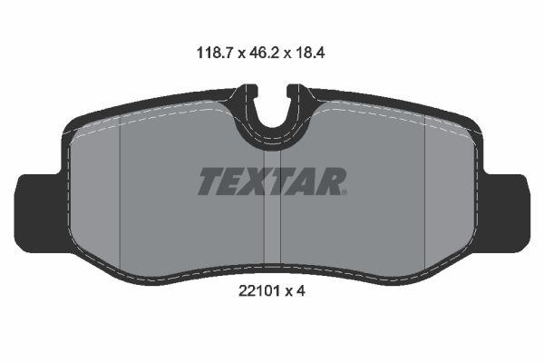 TEXTAR Комплект тормозных колодок, дисковый тормоз 2210101