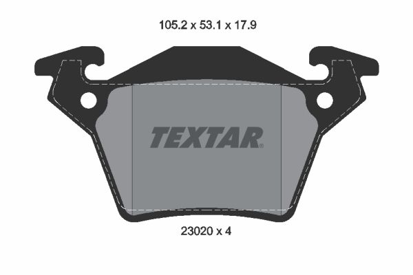 TEXTAR Комплект тормозных колодок, дисковый тормоз 2302001
