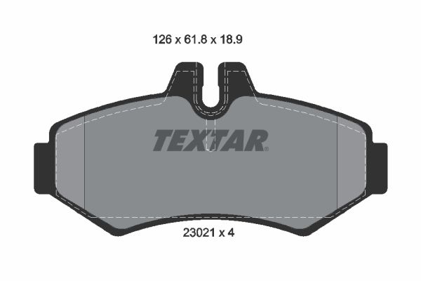 TEXTAR Комплект тормозных колодок, дисковый тормоз 2302101