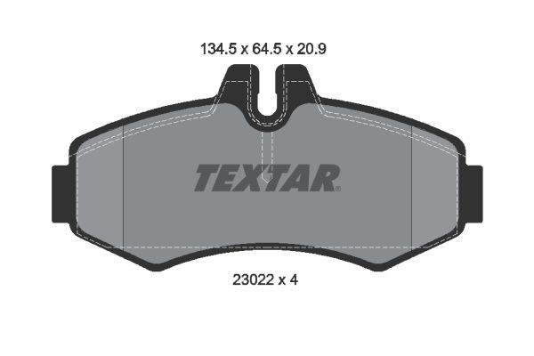 TEXTAR Комплект тормозных колодок, дисковый тормоз 2302201