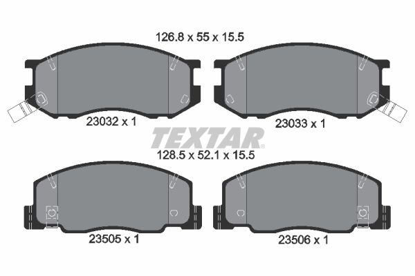 TEXTAR Комплект тормозных колодок, дисковый тормоз 2303201