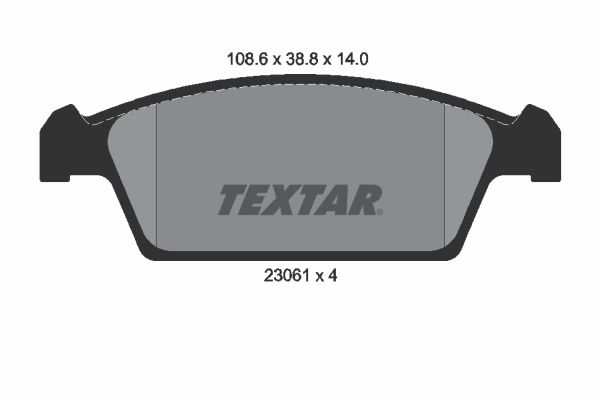TEXTAR Комплект тормозных колодок, дисковый тормоз 2306101