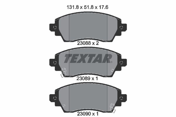 TEXTAR Piduriklotsi komplekt,ketaspidur 2308801