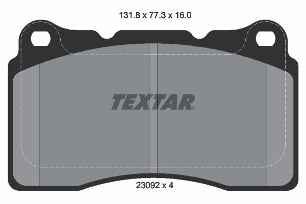 TEXTAR Piduriklotsi komplekt,ketaspidur 2309203