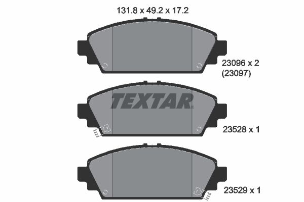 TEXTAR Комплект тормозных колодок, дисковый тормоз 2309601