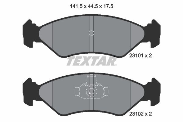 TEXTAR Комплект тормозных колодок, дисковый тормоз 2310101