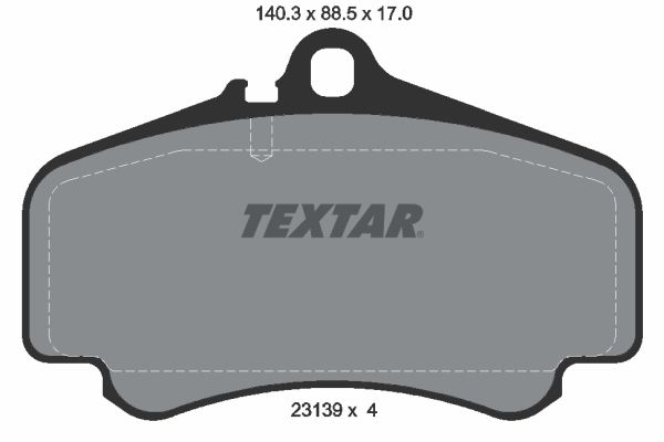 TEXTAR Комплект тормозных колодок, дисковый тормоз 2313901