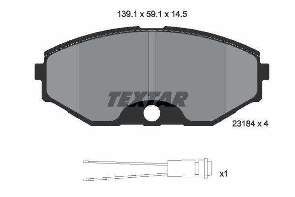 TEXTAR Комплект тормозных колодок, дисковый тормоз 2318402