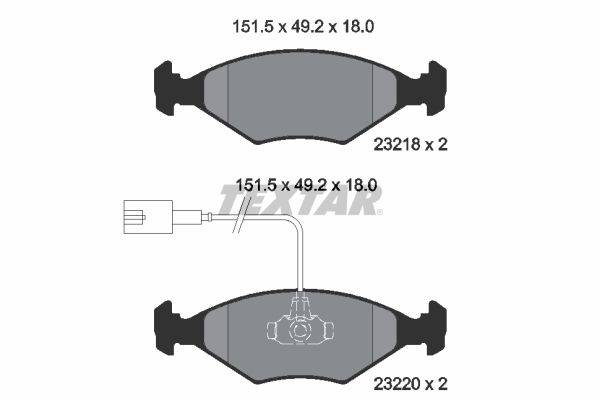 TEXTAR Комплект тормозных колодок, дисковый тормоз 2321801