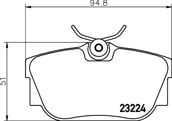 TEXTAR Комплект тормозных колодок, дисковый тормоз 2322411