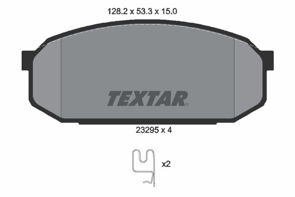 TEXTAR Комплект тормозных колодок, дисковый тормоз 2329501