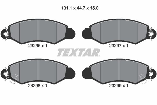 TEXTAR Комплект тормозных колодок, дисковый тормоз 2329601