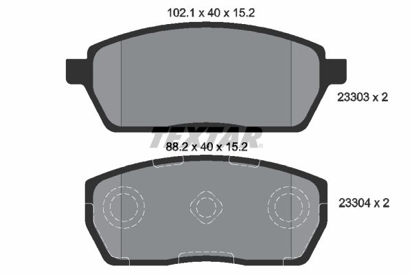 TEXTAR Piduriklotsi komplekt,ketaspidur 2330301