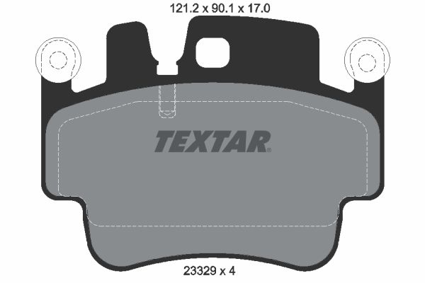 TEXTAR Комплект тормозных колодок, дисковый тормоз 2332902