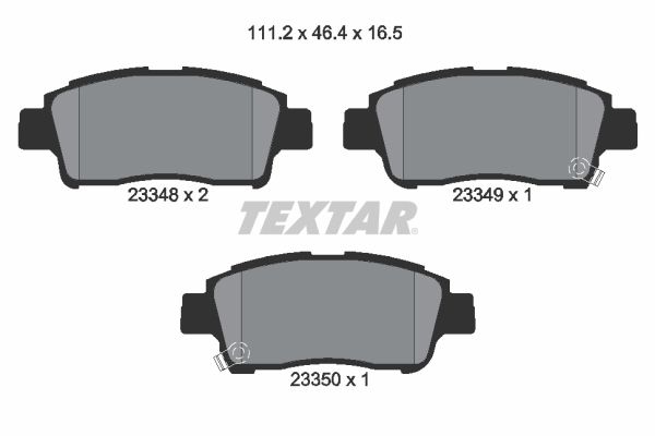 TEXTAR Комплект тормозных колодок, дисковый тормоз 2334803