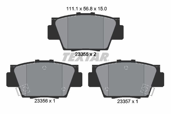 TEXTAR Piduriklotsi komplekt,ketaspidur 2335501