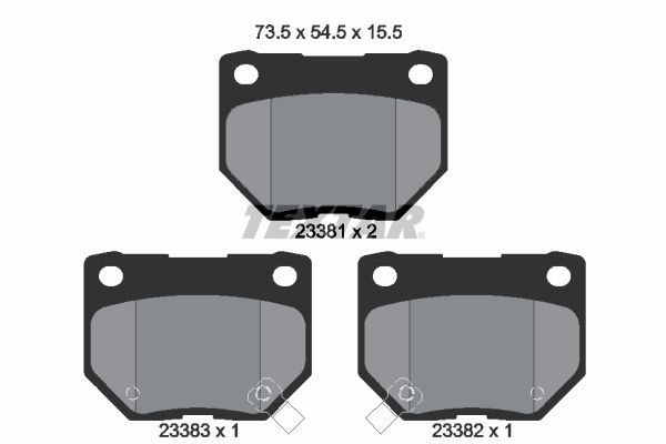 TEXTAR Piduriklotsi komplekt,ketaspidur 2338101