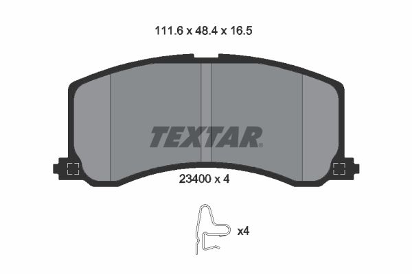 TEXTAR Piduriklotsi komplekt,ketaspidur 2340001