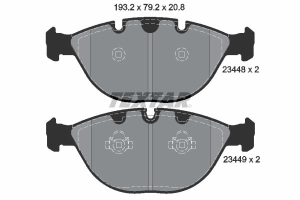 TEXTAR Комплект тормозных колодок, дисковый тормоз 2344801