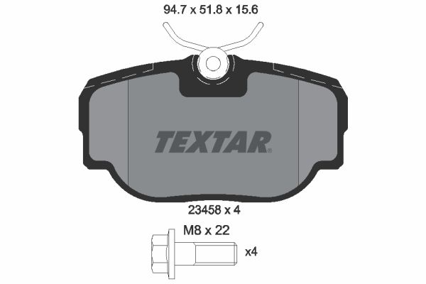TEXTAR Комплект тормозных колодок, дисковый тормоз 2345801