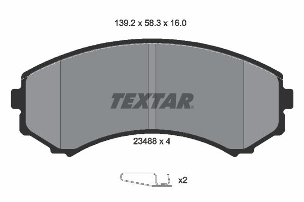 TEXTAR Комплект тормозных колодок, дисковый тормоз 2348801