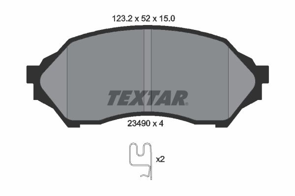TEXTAR Комплект тормозных колодок, дисковый тормоз 2349002