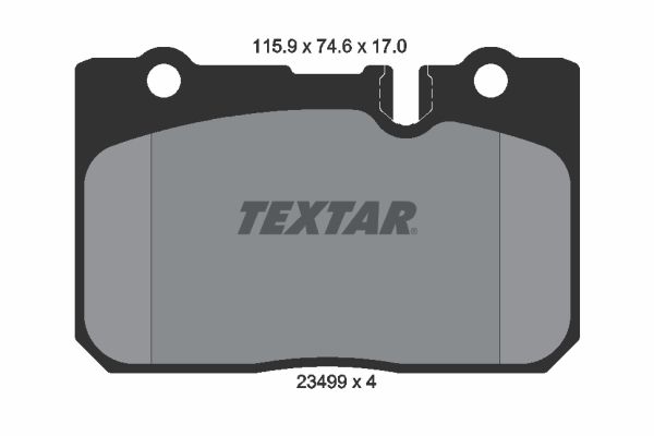 TEXTAR Piduriklotsi komplekt,ketaspidur 2349901