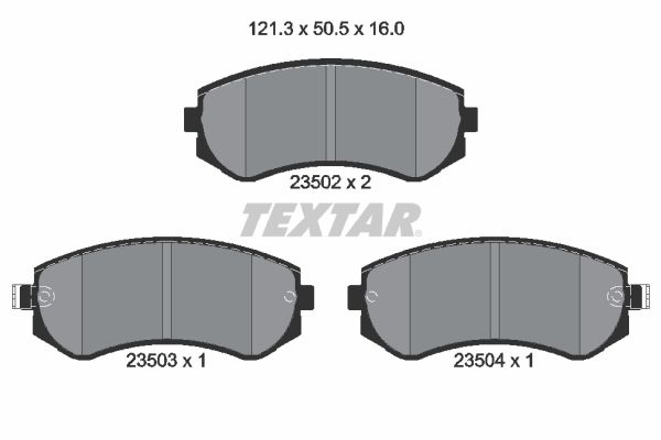 TEXTAR Комплект тормозных колодок, дисковый тормоз 2350201