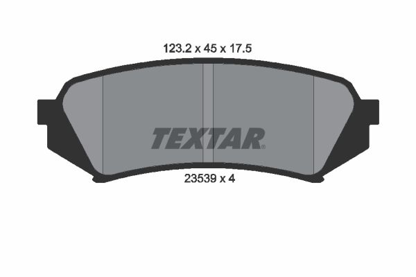 TEXTAR Комплект тормозных колодок, дисковый тормоз 2353902