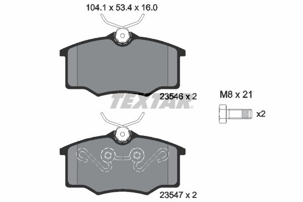 TEXTAR Комплект тормозных колодок, дисковый тормоз 2354601