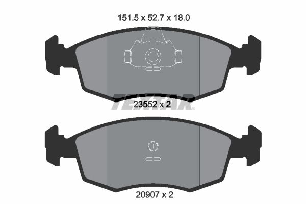TEXTAR Комплект тормозных колодок, дисковый тормоз 2355202