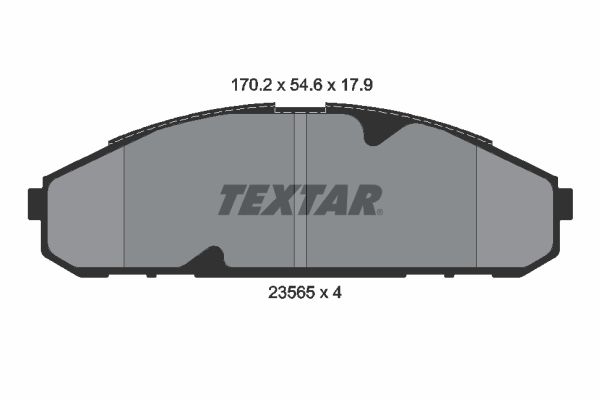 TEXTAR Комплект тормозных колодок, дисковый тормоз 2356501