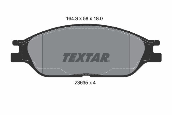TEXTAR Комплект тормозных колодок, дисковый тормоз 2363501
