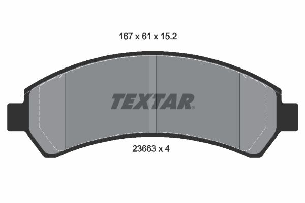 TEXTAR Комплект тормозных колодок, дисковый тормоз 2366301