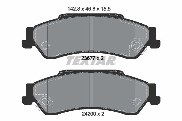 TEXTAR Piduriklotsi komplekt,ketaspidur 2367701