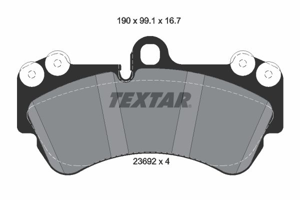 TEXTAR Комплект тормозных колодок, дисковый тормоз 2369281