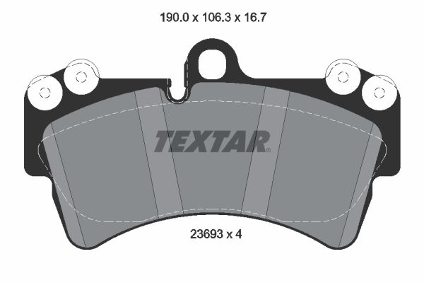 TEXTAR Комплект тормозных колодок, дисковый тормоз 2369302