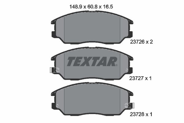 TEXTAR Комплект тормозных колодок, дисковый тормоз 2372601